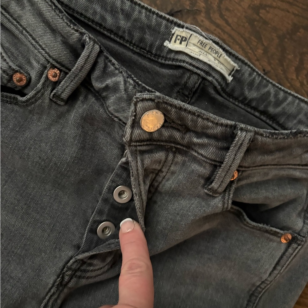 Free People Gray Skinny Jeans
